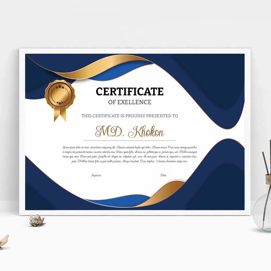 Luxury Certificate Templates preview image.