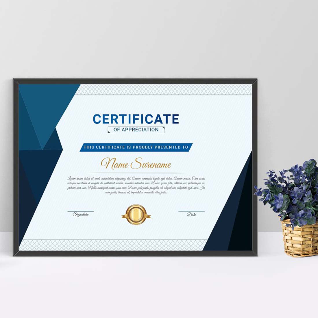 Luxury Certificate Template V-39 preview image.