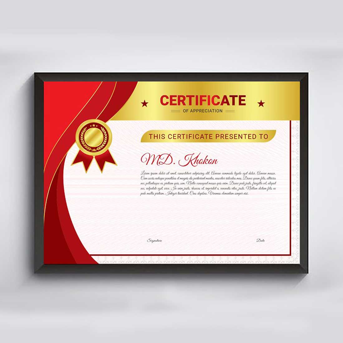Multipurpose Certificate Template preview image.