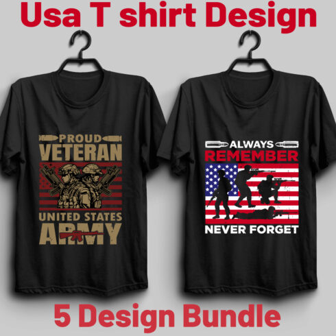 USA T shirt Design Bundle cover image.