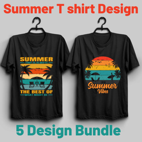 Summer T shirt Design Bundle cover image.
