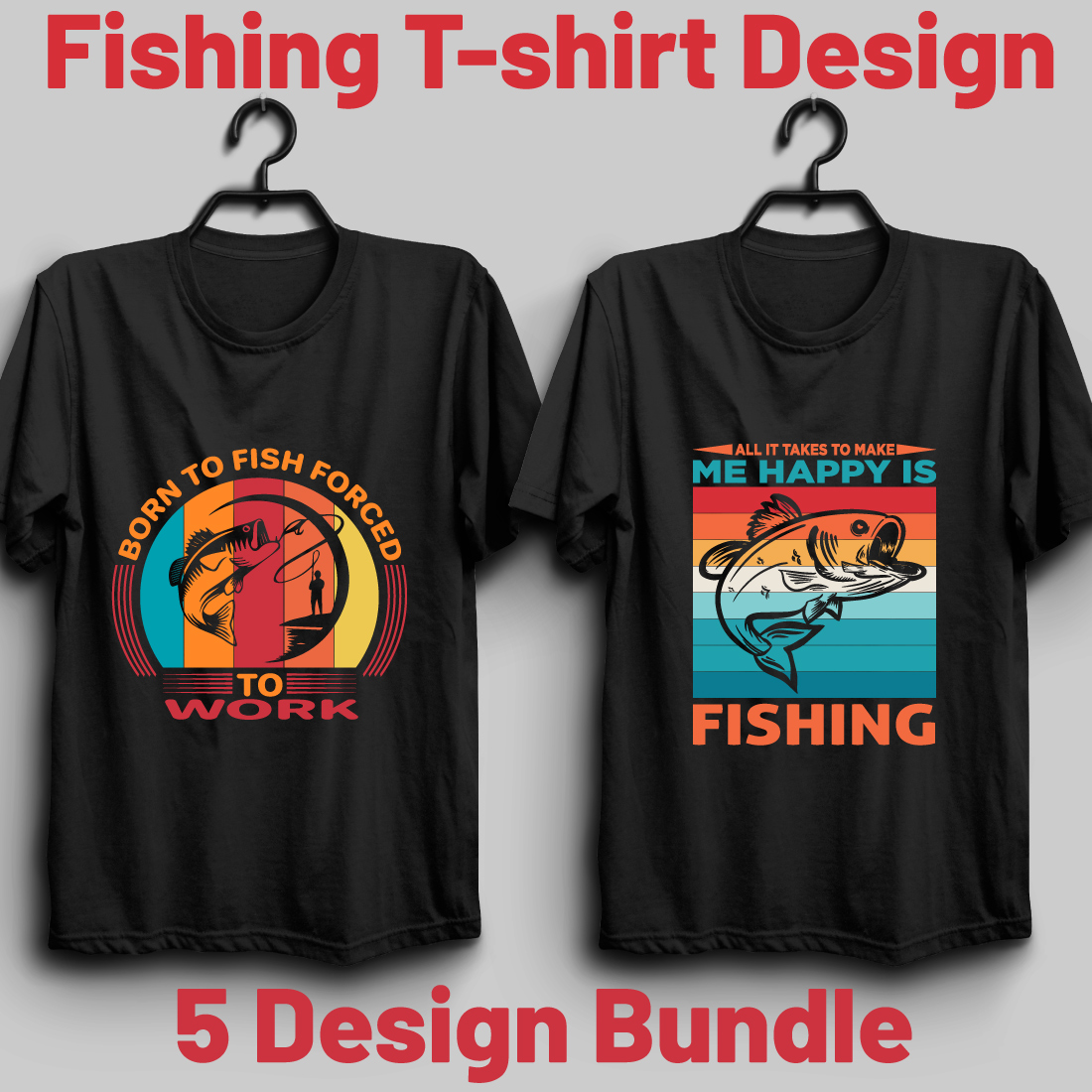 Fishing Makes Me Happy - T-Shirt - Happy Tees Design