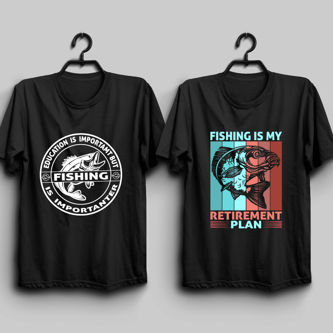 Fishing T-shirt Design Bundle preview image.
