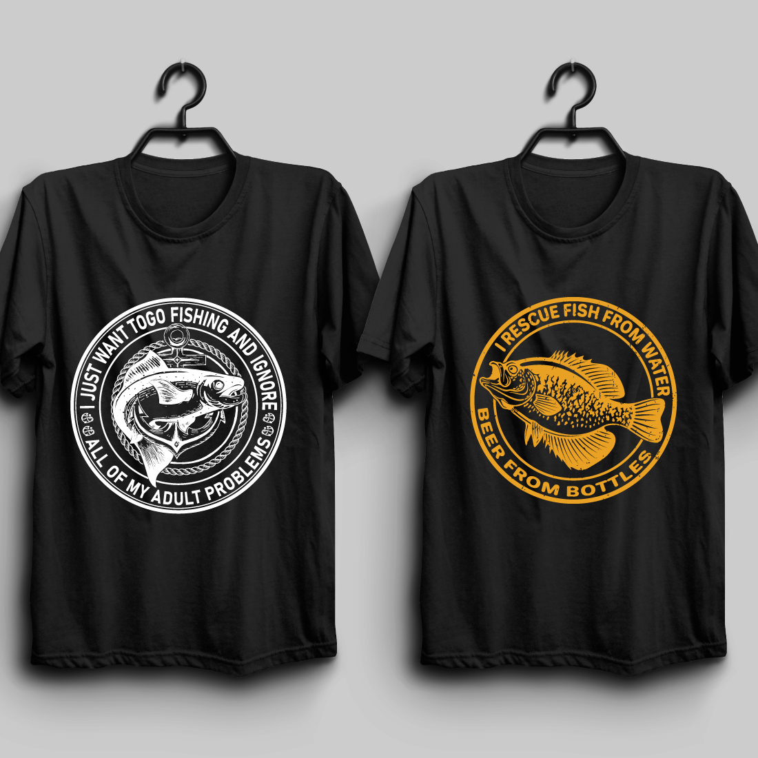 Fishing T-shirt Design Bundle preview image.