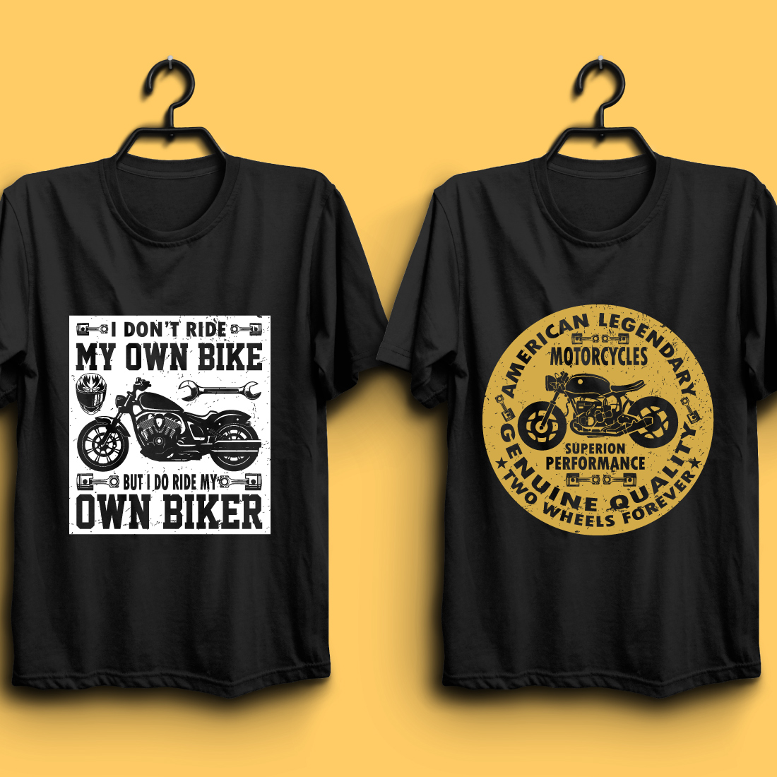 Vintage Motorcycle T shirt Design Bundle preview image.