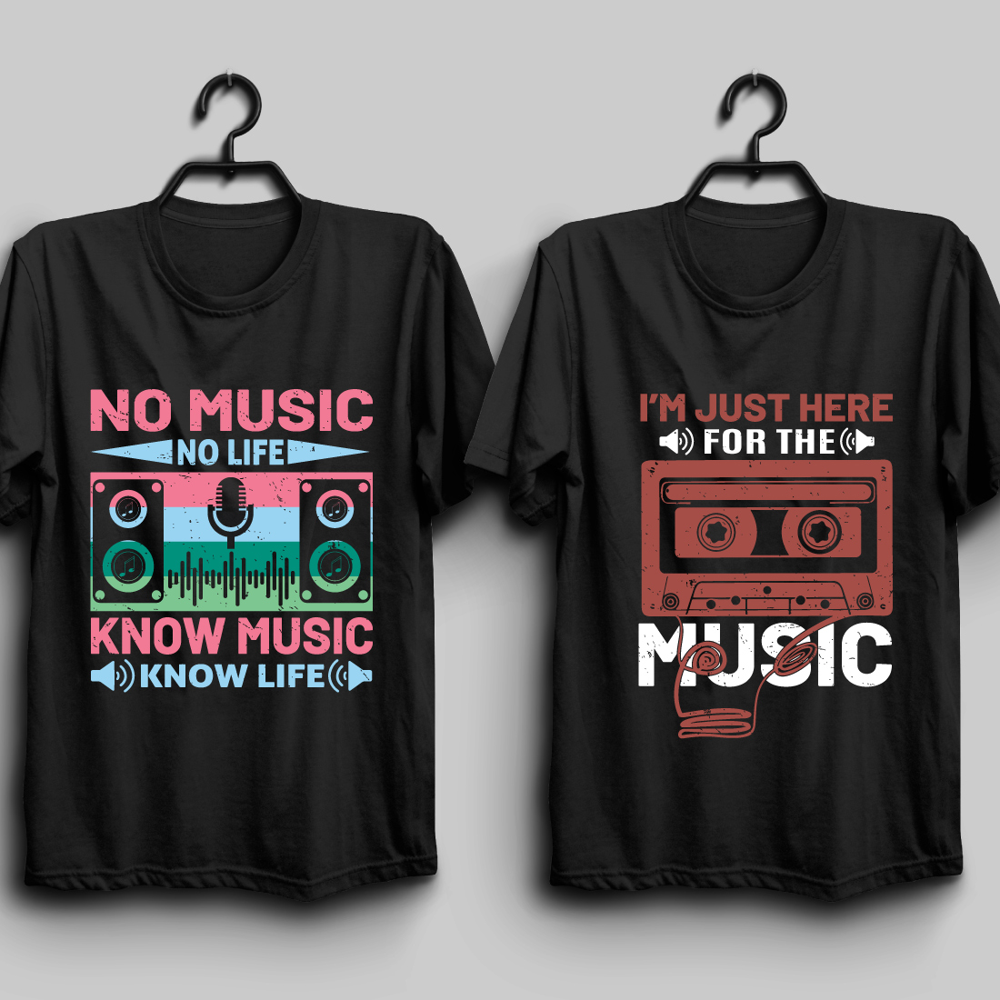 Music T shirt Design Bundle preview image.