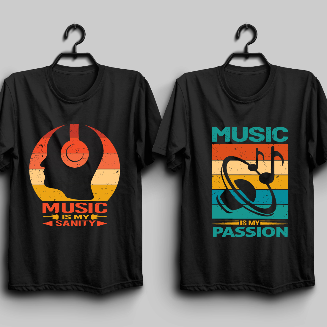 Music T shirt Design Bundle preview image.