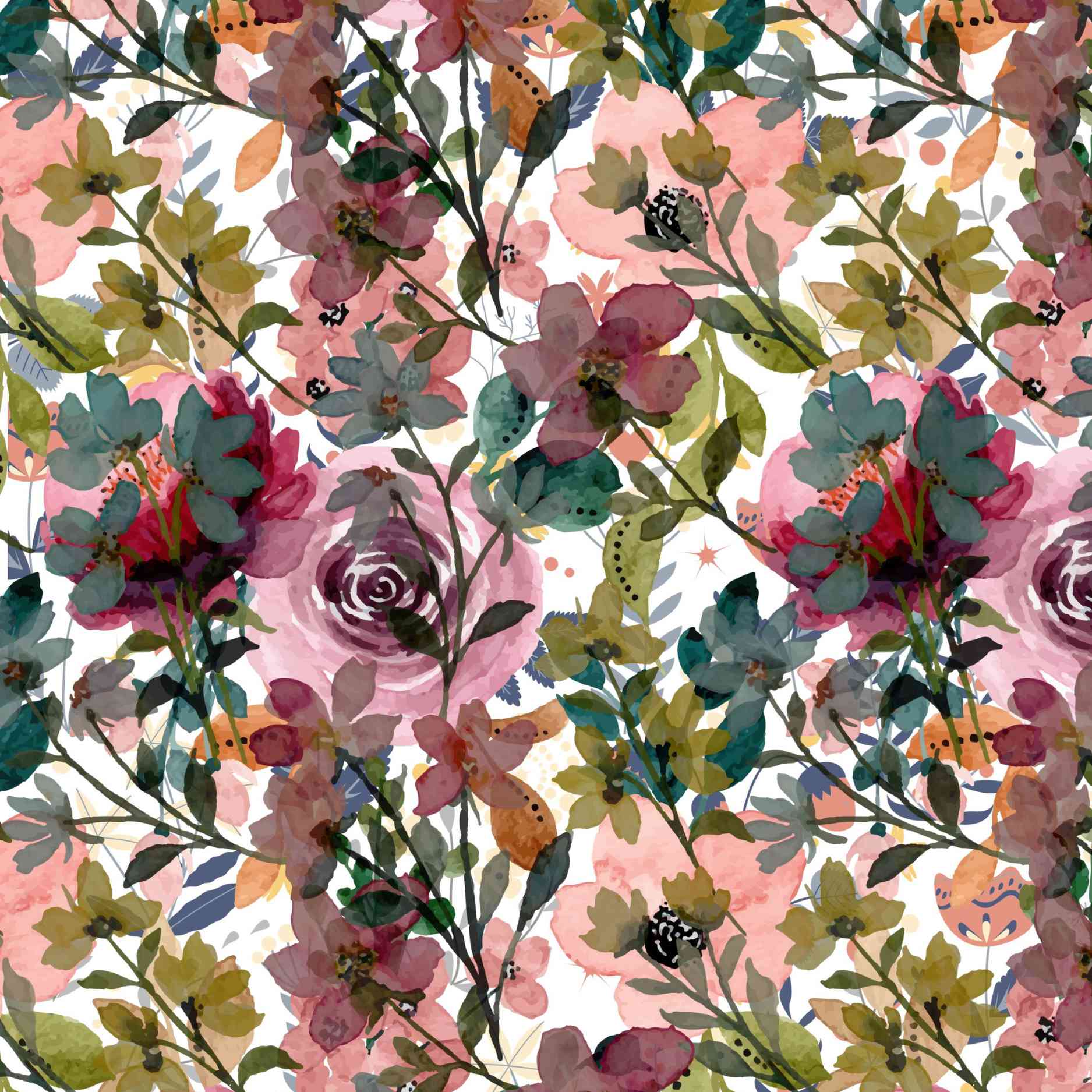 flower pattern set preview image.
