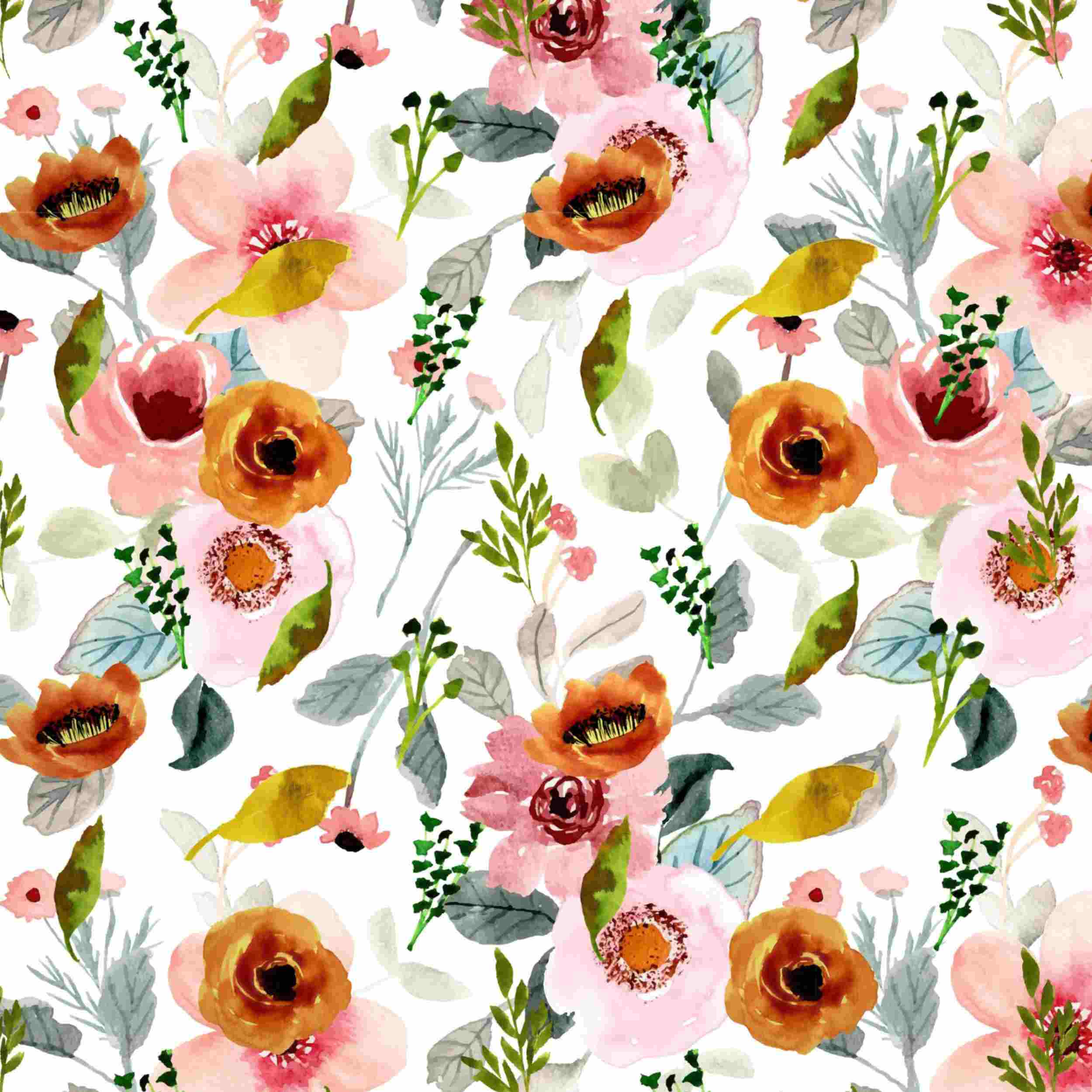 Flowers pattern set preview image.