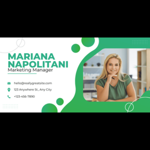 MARIANA NAPOLITANI MARKETING MANAGER EMAIL SIGNATURE cover image.