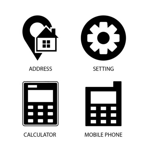 VECTOR CONNECTIVITY ICON SET FILL IN BLACK VERSION - MasterBundles