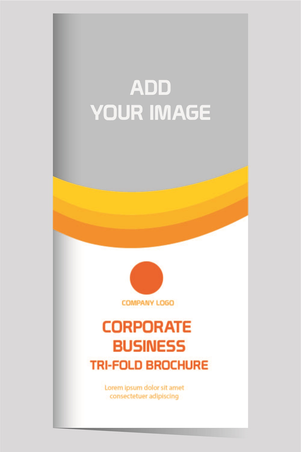 Vector corporate business trifold brochure design editable and resizable pinterest preview image.