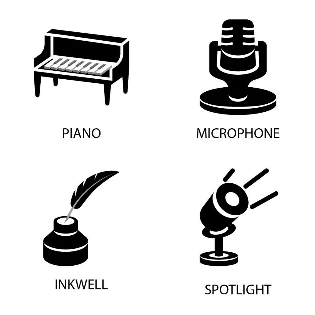 VECTOR ENTERTAINMENT ICON SET IN FILL VERSION - MasterBundles