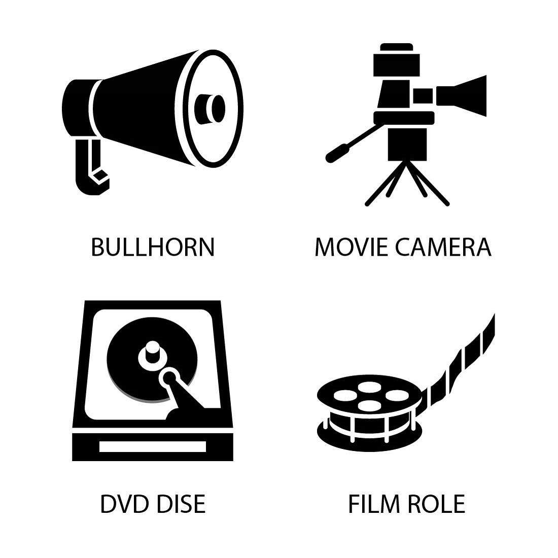 vector entertainment icon set in fill version 03 307