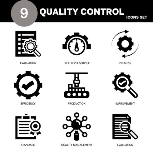 VECTOR QUALITY CONTROL ICON IN FILL VERSION cover image.