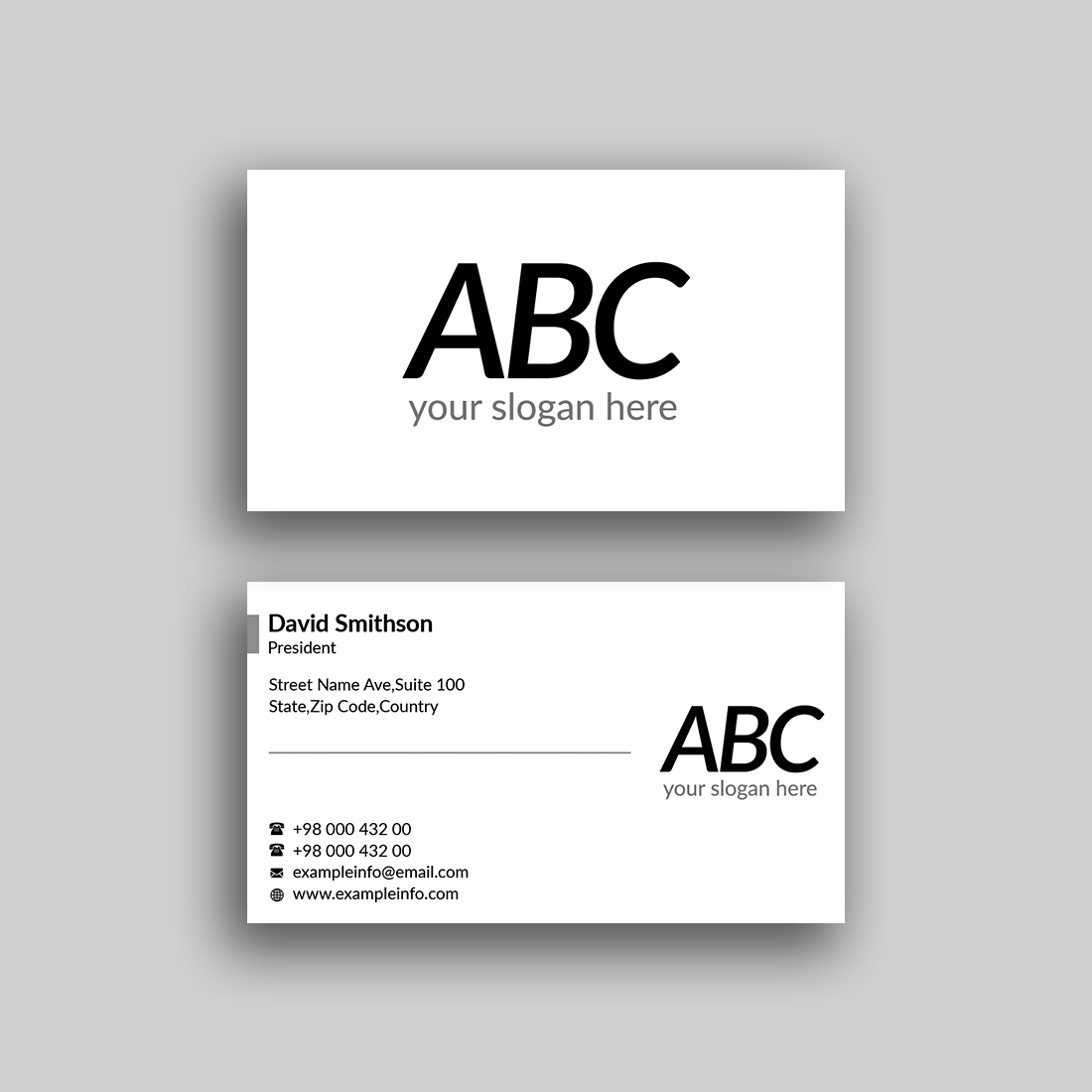 professional business card cover image.