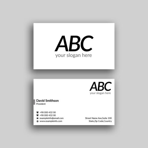 professional business card cover image.