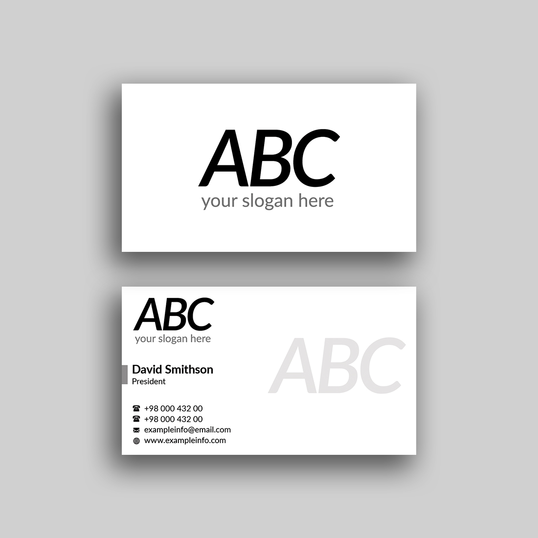 professional business card cover image.