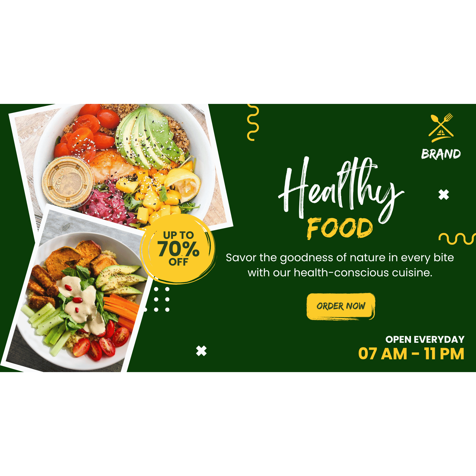 white green creative healthy food facebook cover 5