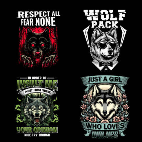 Wolf t shirt design, wolf typography t shirt,wolf vector t shirt design ...