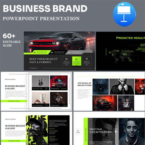 Business Brand Keynote Template cover image.