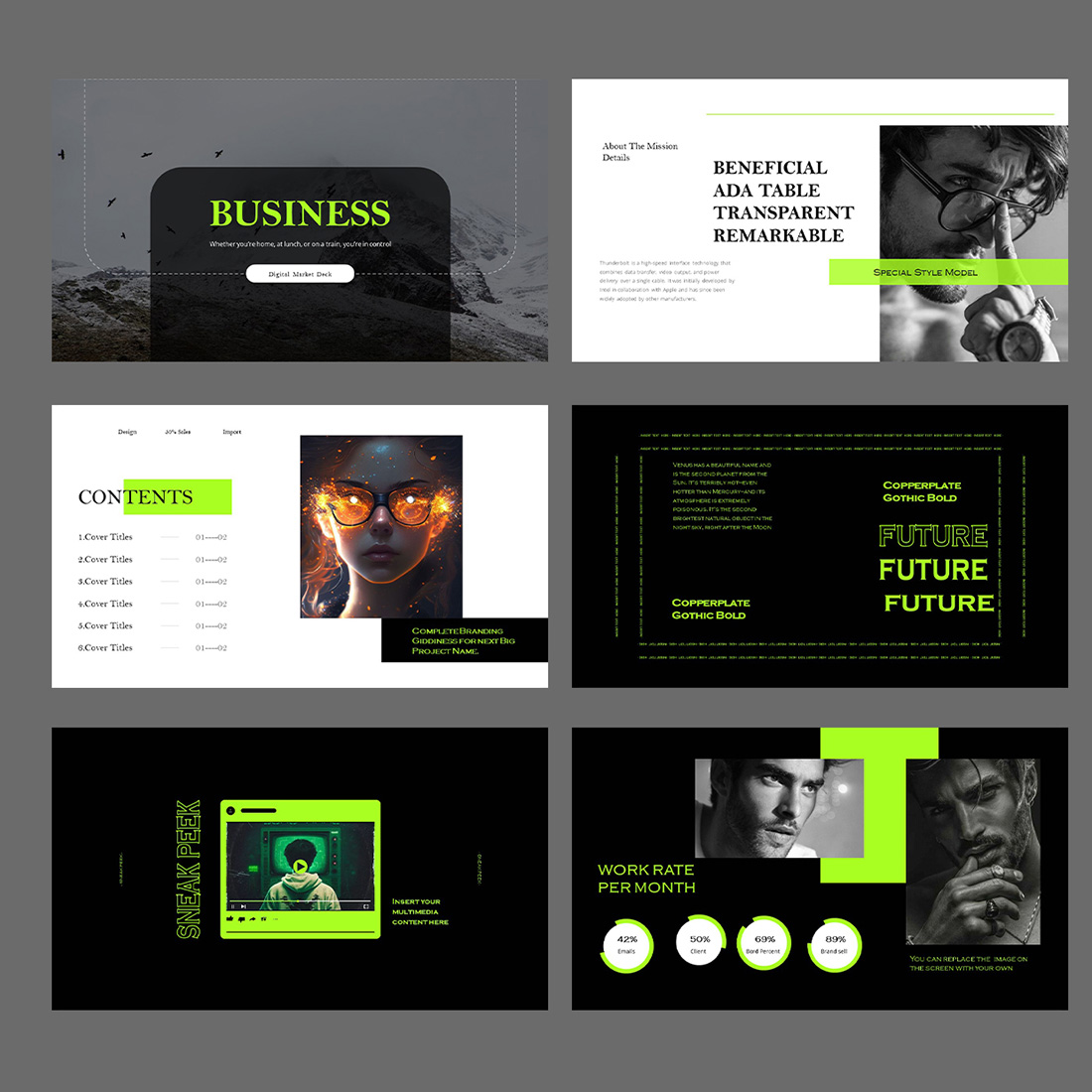 Business Brand Keynote Template preview image.