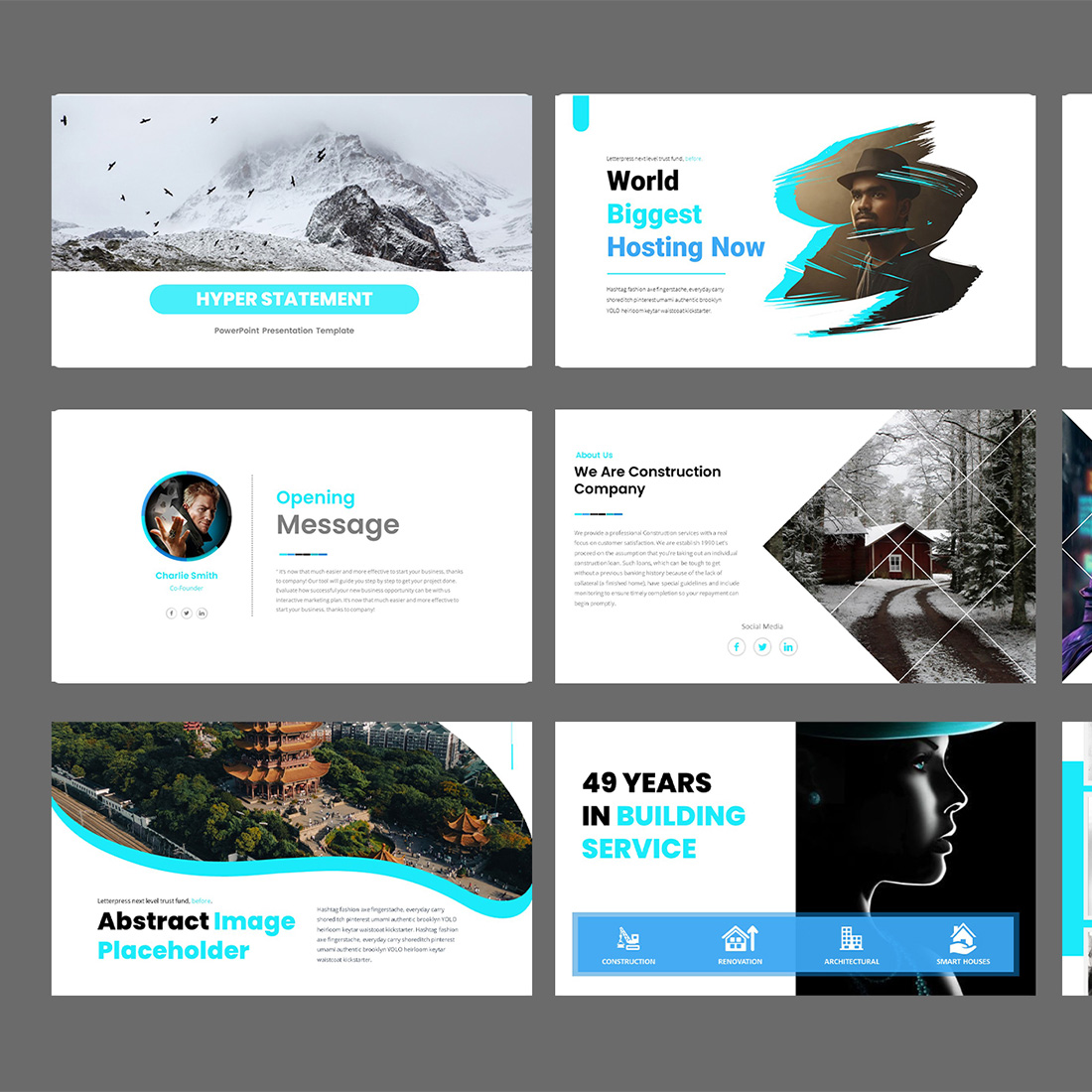 Hyper Animated Quick PowerPoint Presentation Template preview image.