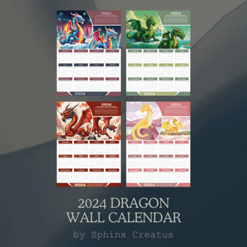 2024 Dragon Wall Calendar [Sphinx Creatus] cover image.