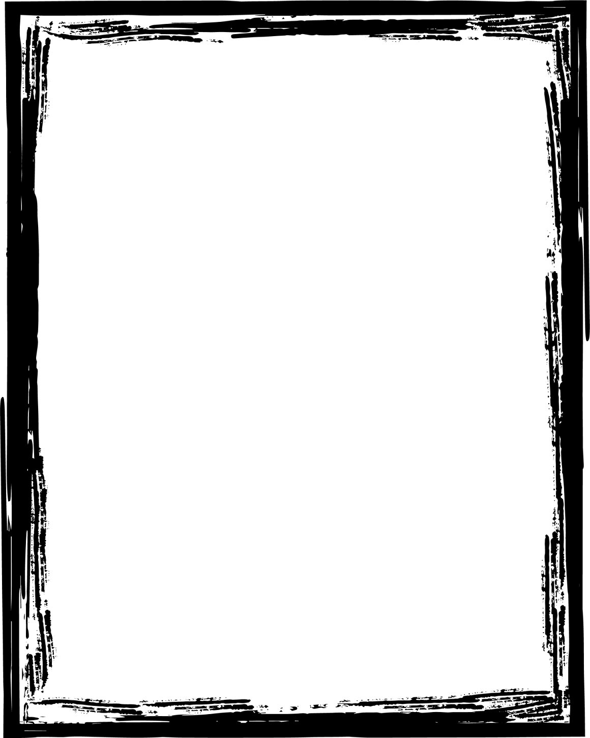 4 Grunge Rectangle Frame (PNG Transparent) Vol. 5