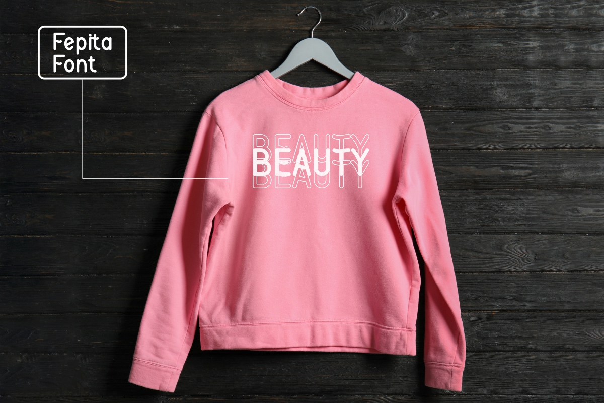08 beauty from fepita feminine display font with pink sweater mockup 606