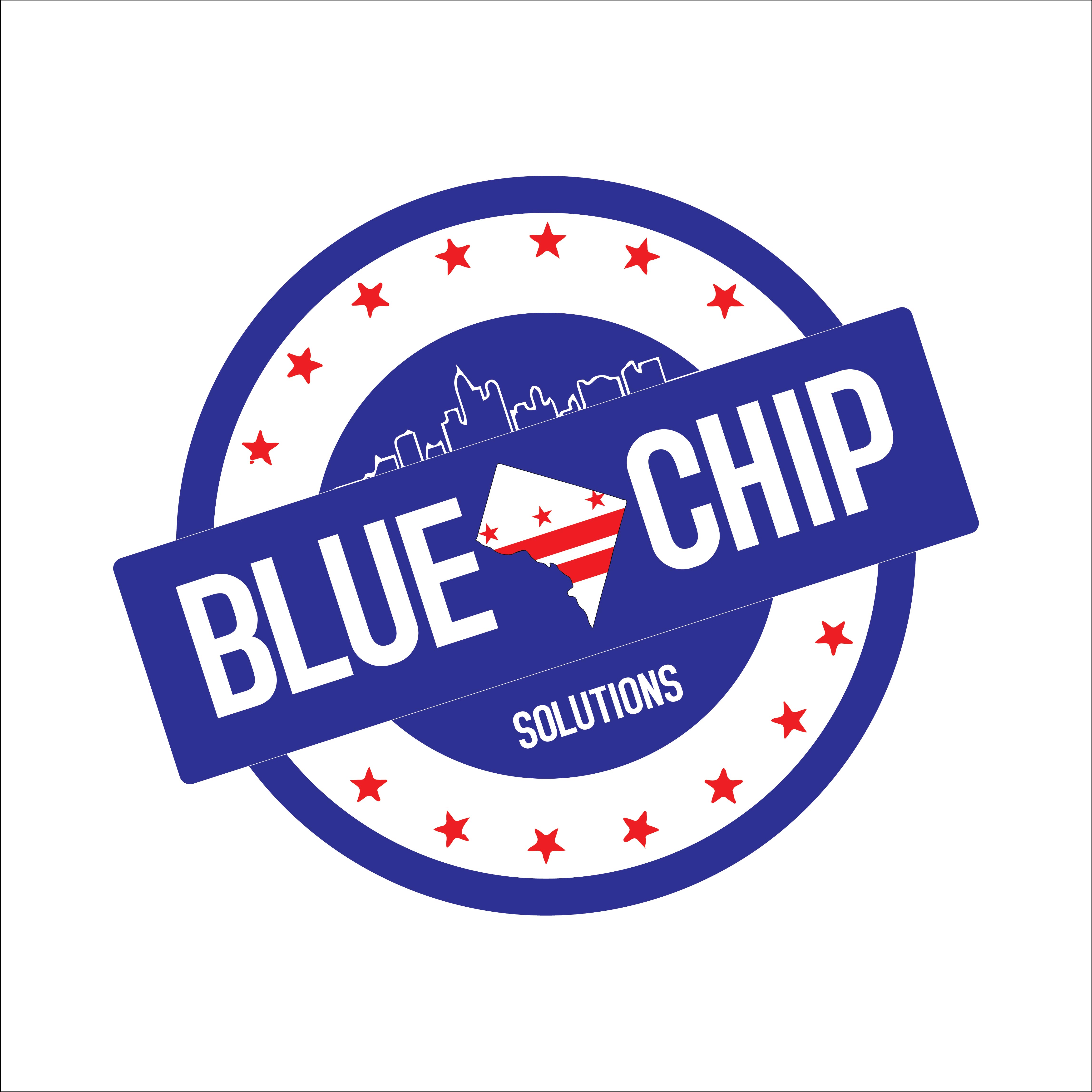 Blue Chip Solutions Logo or Icon Design Vector Image Template cover image.