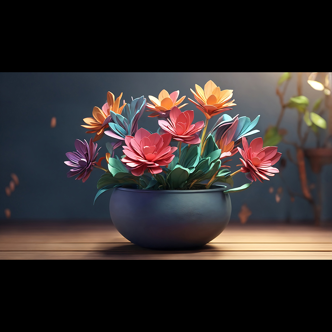 Vase with beautiful peony flowers on table - ai generated cover image.