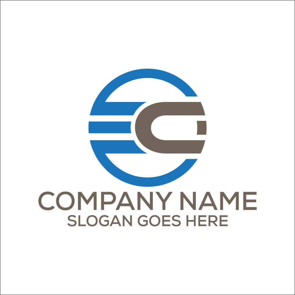 Initial Letter EC Logo or Icon Design Vector Image Template - MasterBundles