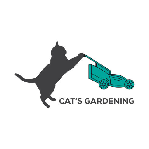 Cat's Gardening Logo or Icon Design Vector Image Template cover image.