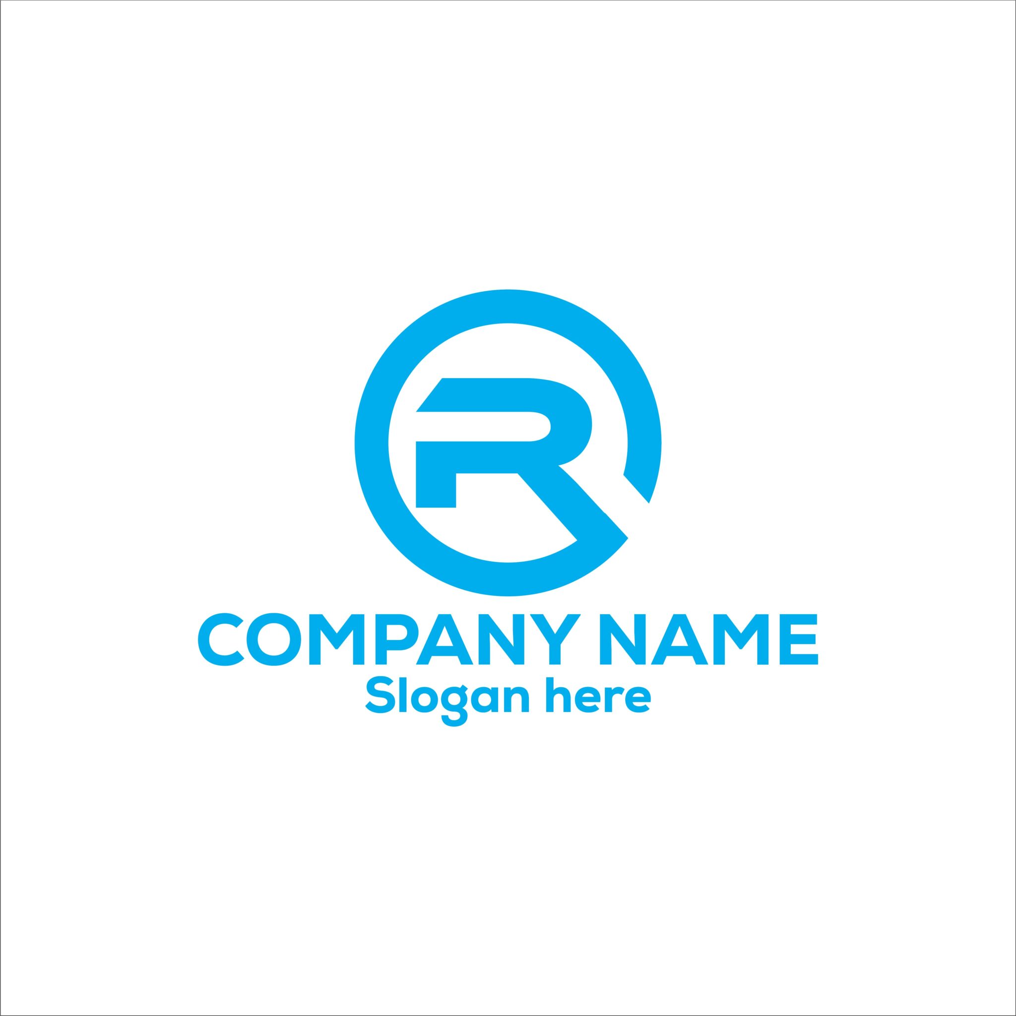 Initial Letter R Logo or Icon Design Vector Image Template - MasterBundles