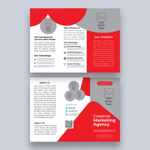 tri fold brochure Design Template cover image.