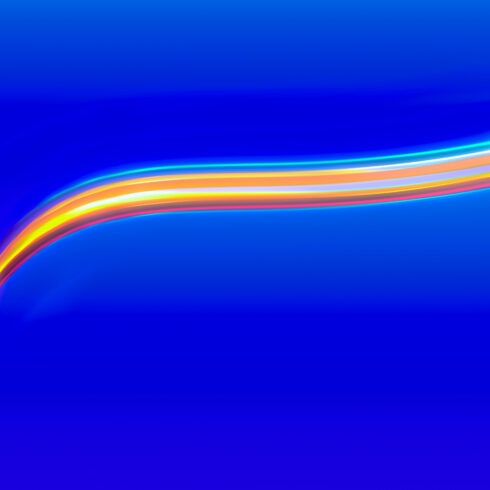 Blue and Orange Symphony: Abstract Elegance in Motion Wallpaper, Abstract Harmony: Dynamic Blue and Orange Lines in Motion cover image.