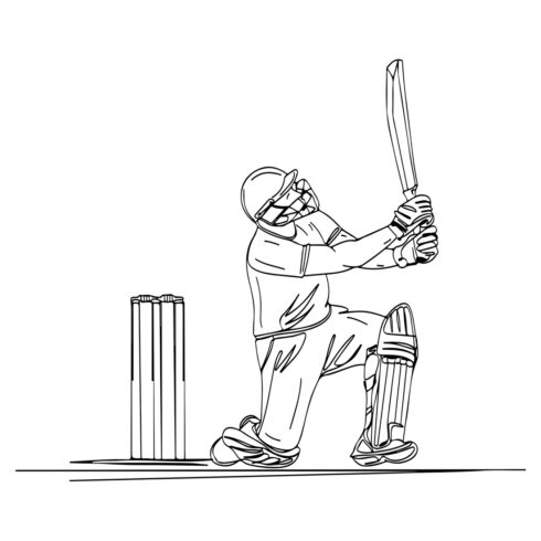 Dynamic Cricket Moves: Batsman Playing Shots in West Indies Style, Vector Art: Caribbean Cricket Batsman Hitting Ball Silhouette, Caribbean Cricket Elegance: Batsman Hitting Ball Vector cover image.