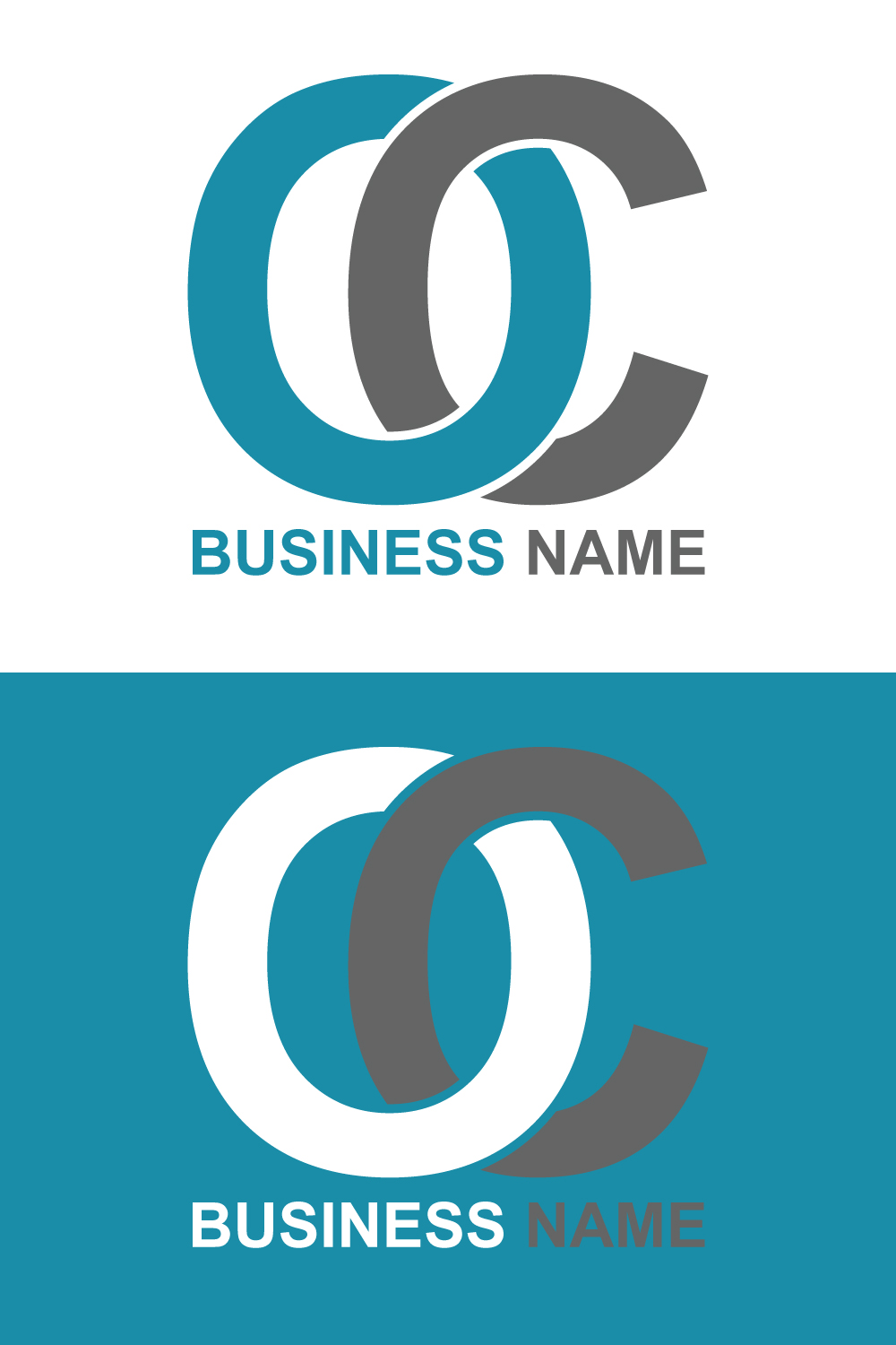 Initial OC Letter Logo Design Template pinterest preview image.