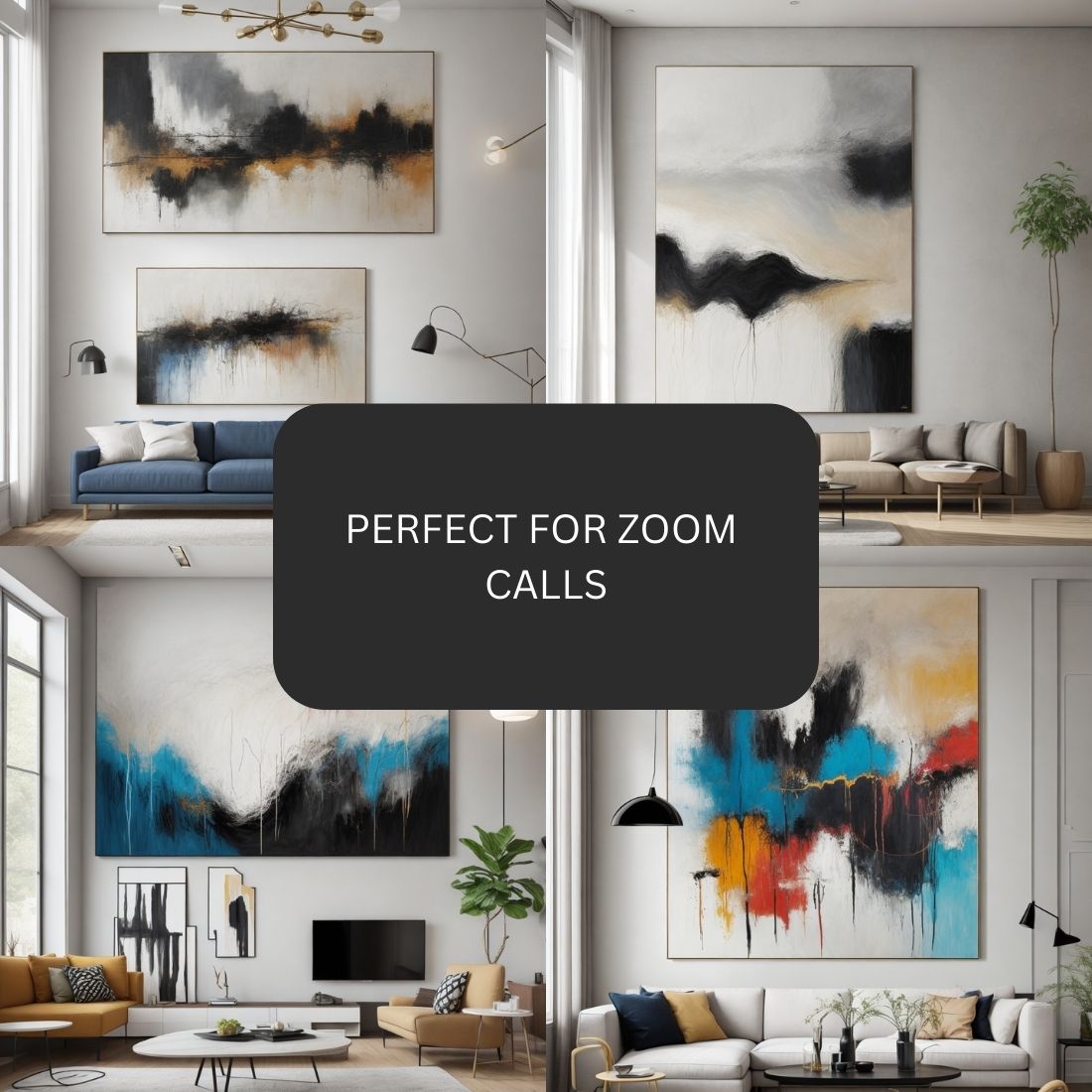Zoom Luxury Living room Backgrounds preview image.