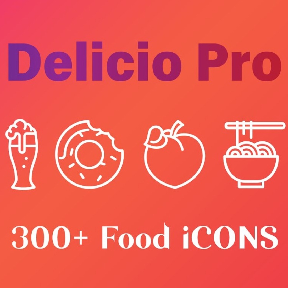Delicio Pro - Food Icons cover image.