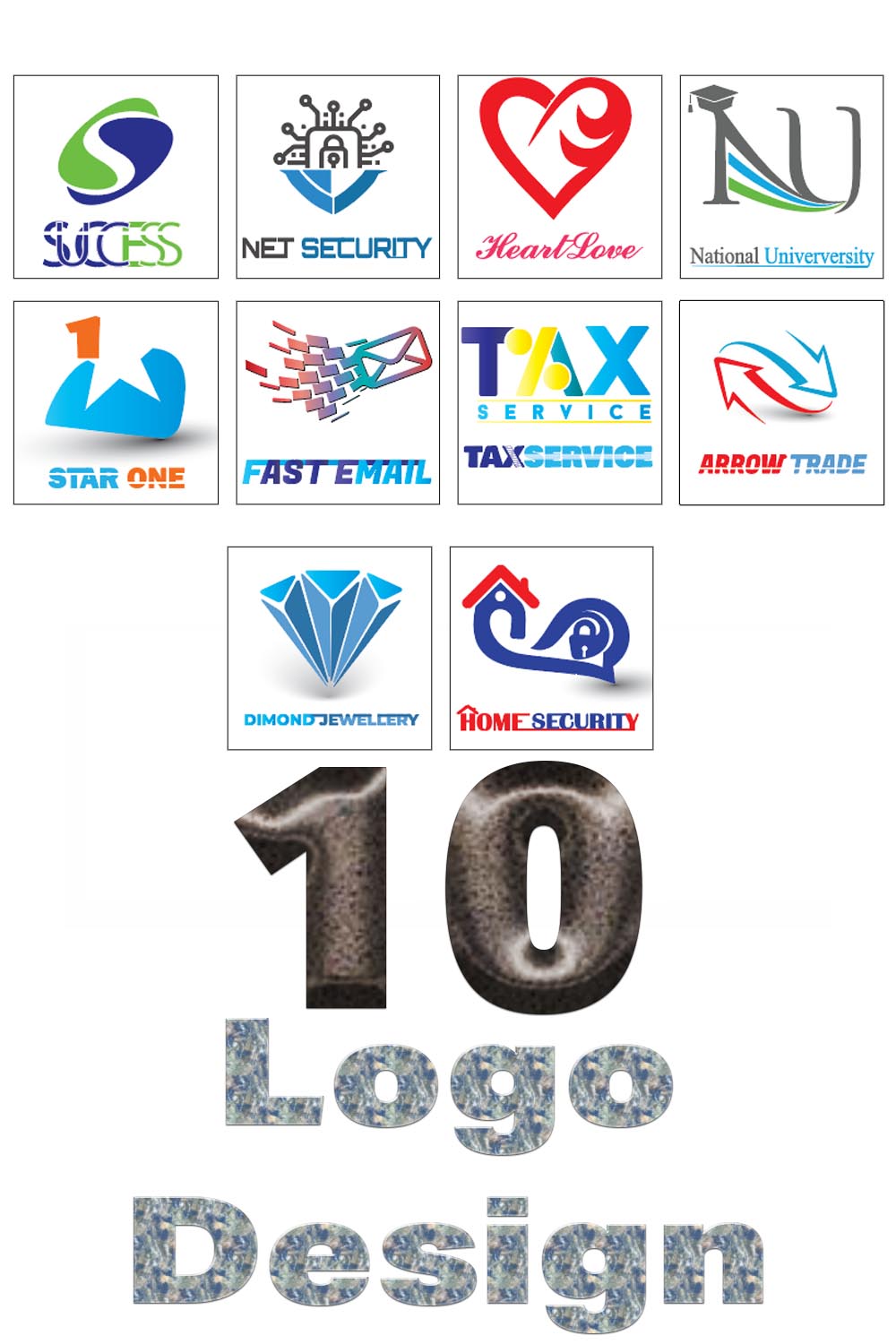 10 logo design vector pinterest preview image.