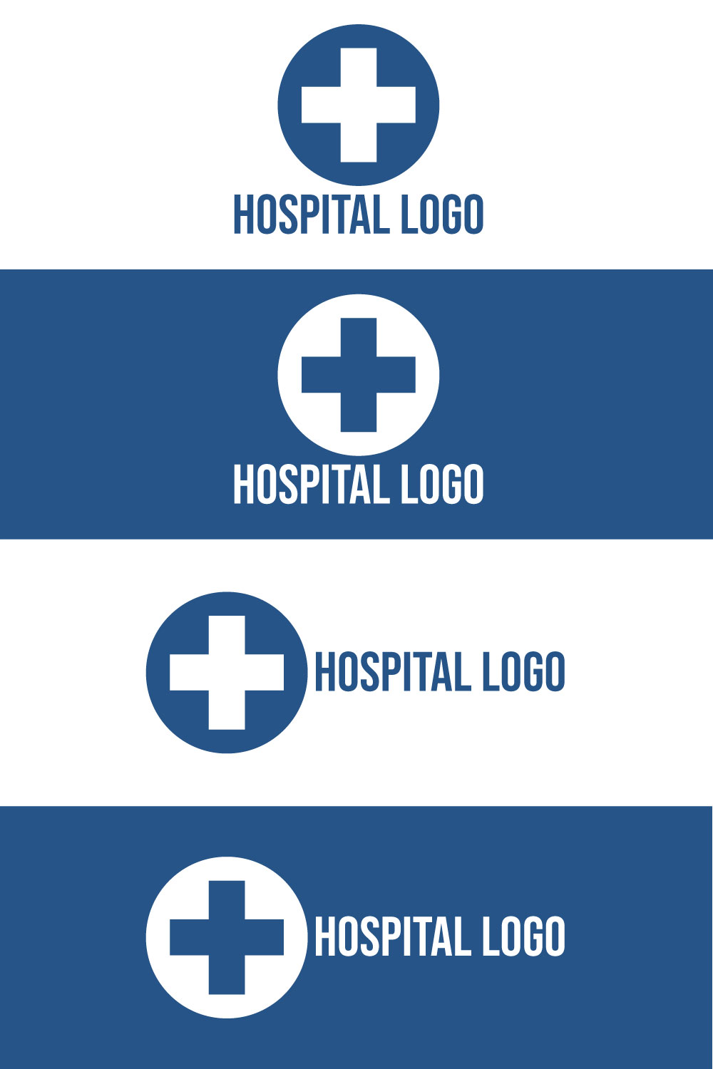 Symbol Hospital logo template design pinterest preview image.