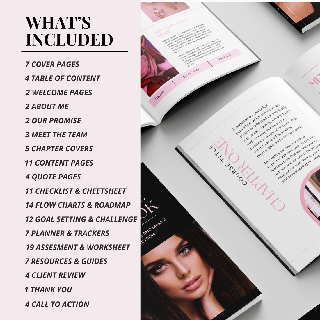 Ebook Template Canva | Coaching Guide Book Canva Template| Lead Magnet Ebook | Course Creator Template | Modern Workbook | Coaching Workbook | Worksheet eBook, Coaches, Bloggers, Opt In, Charts, Checklists, Planners, Webinar, Challenges Template | preview image.