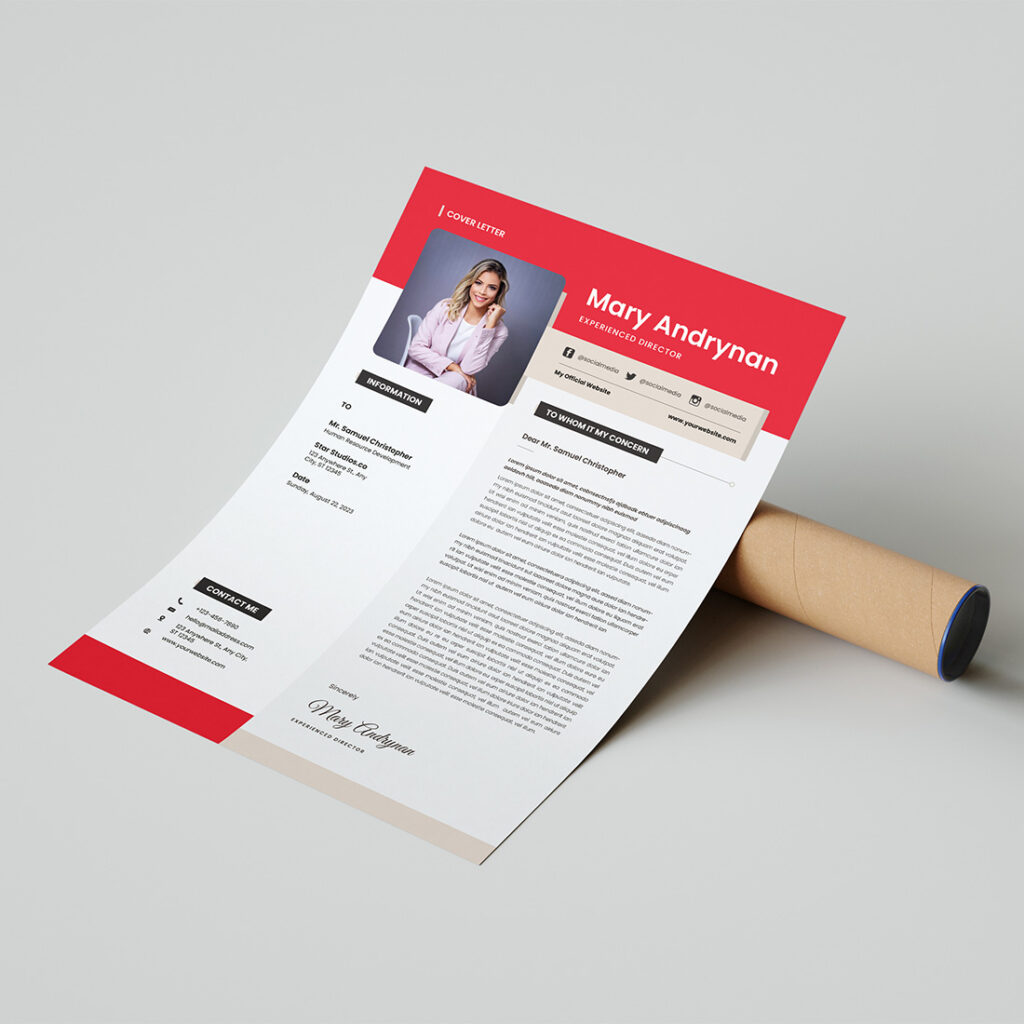 Modern Resume Cover Letter Template CV - MasterBundles