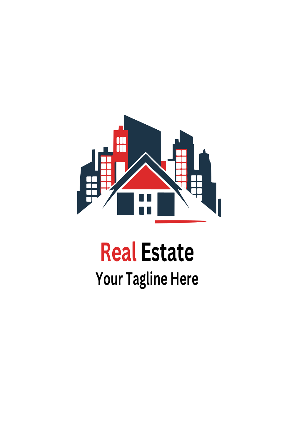 Real Estate - Logo Design Template, Vector Real Estate Logo, Business Real Estate Logo, Company Real Estate Logo, Real Estate Logo, pinterest preview image.
