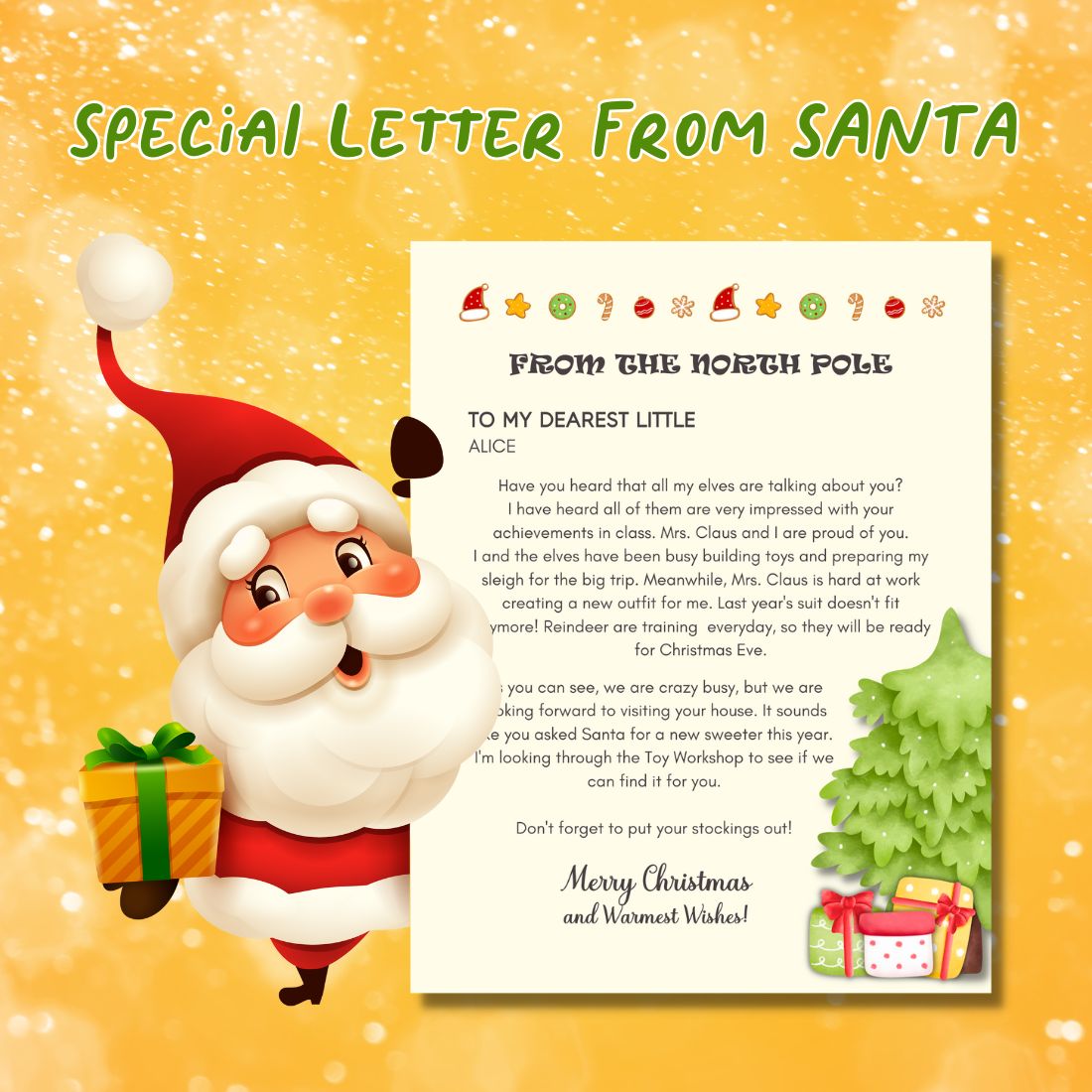 Santa Letter Bundle | Editable by Canva preview image.