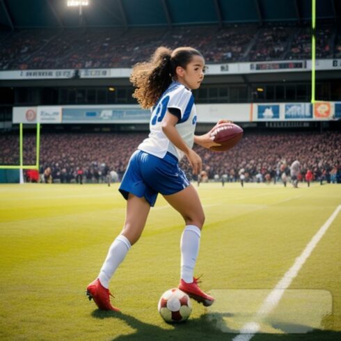 Girl Playing Football AI (by Shah Ali) cover image.