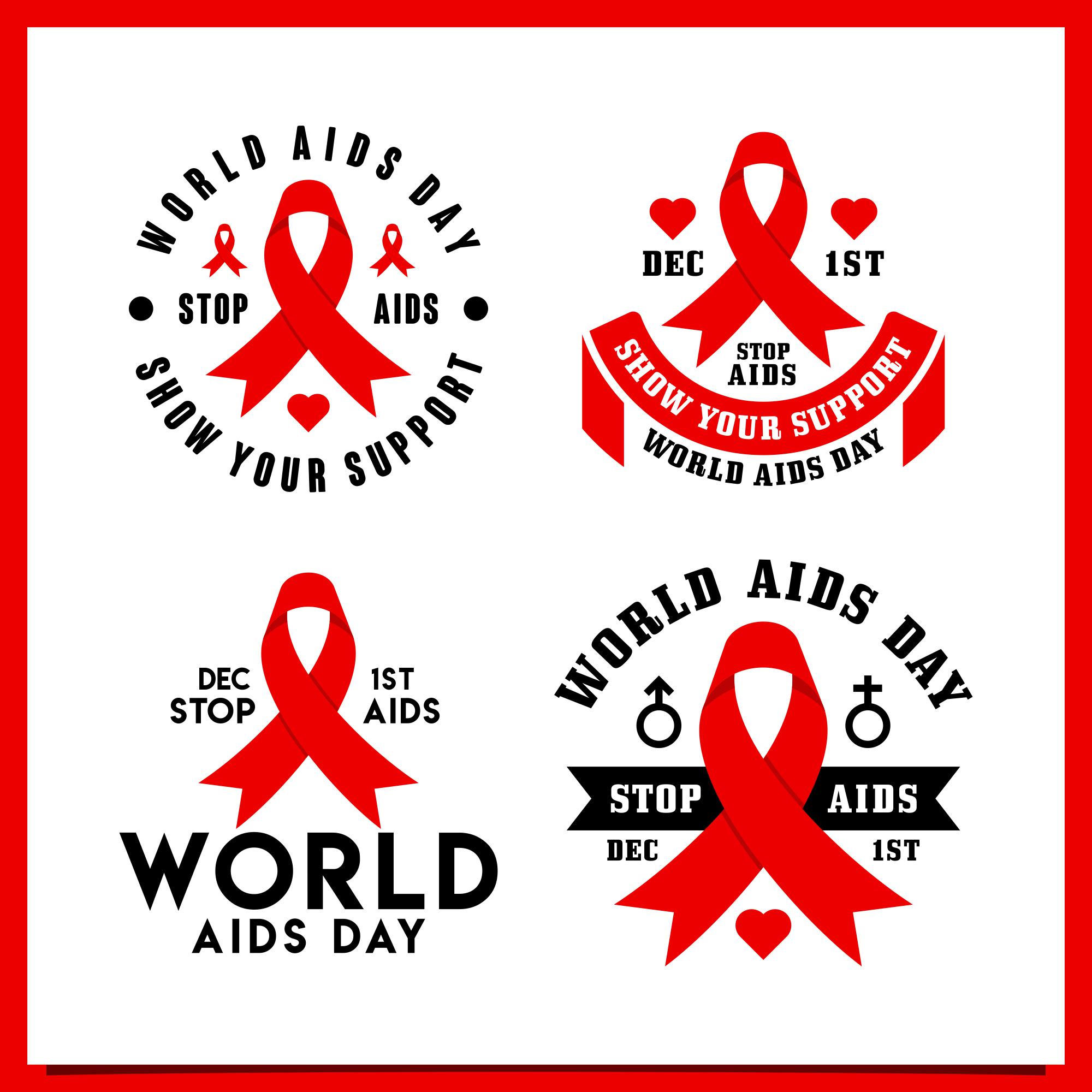 14 World Aids Day logo collection - $12 preview image.