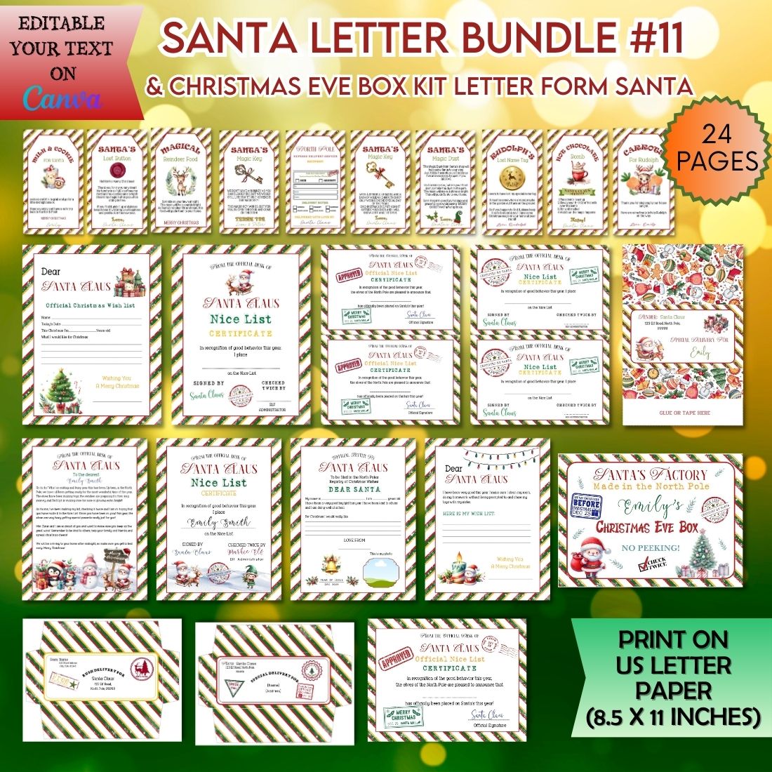 Santa Letter Bundle & Christmas Eve Box Kit - Editable cover image.